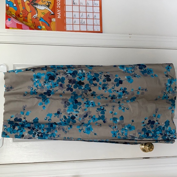 Other - Shower Curtain Grey with Blue Flowers